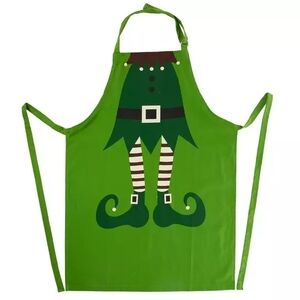 NEW Sleigh Bell Bistro Green Elf Apron One Size